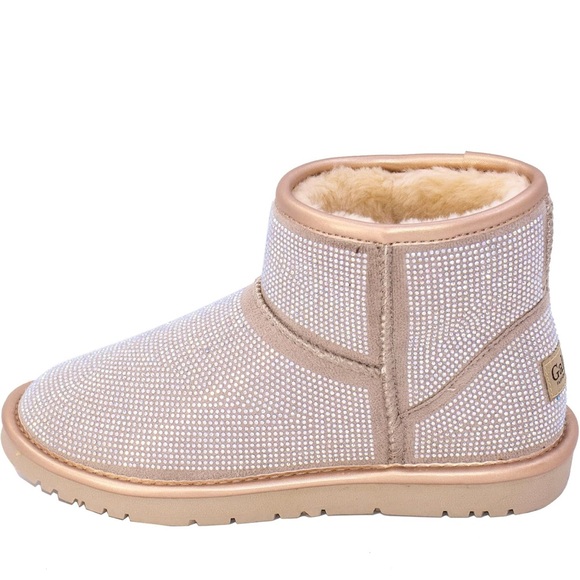 Galatea Women's Winter Boot Rose Gold 6.5 Rhinestone Soft Wool NWT - Picture 1 of 9